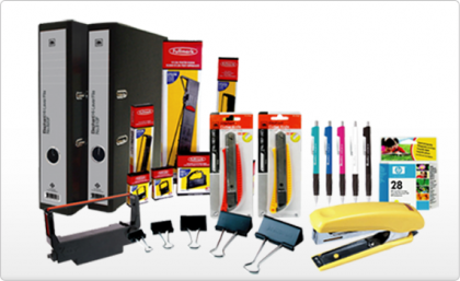 เครื่องเขียน อุปกรณ์สำนักงาน สเตชั่นเนอรี่ เครื่องใช้สำนักงาน พลาสติกเคลือบบัตร กรรไกร มีดคัตเตอร์ สมุดนามบัตร คลิปดำ