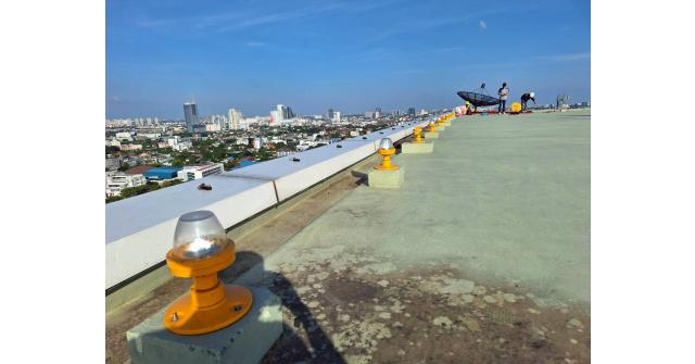 Install helipad lighting