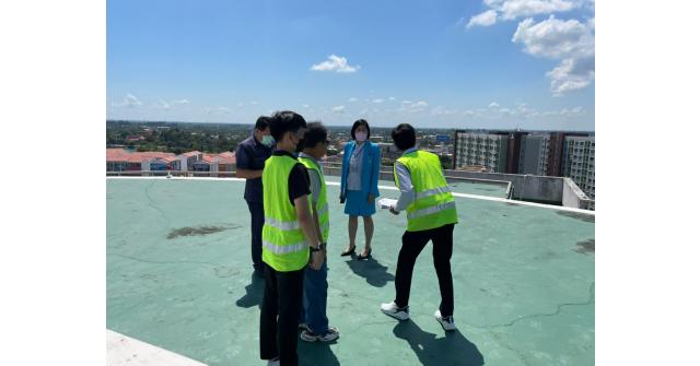 สำรวจพื้นที่ลานจอดเฮลิคอปเตอร์ และเข้าพบผู้อำนวยการโรงพยาบาลอุดรธานี