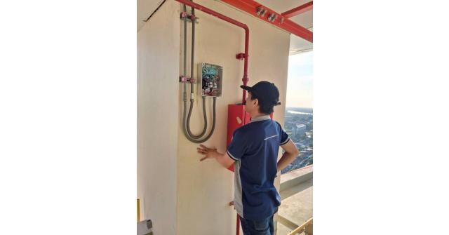 Install helipad lighting