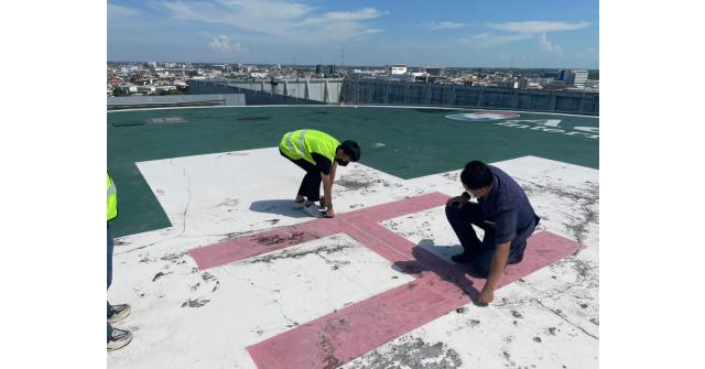 สำรวจพื้นที่ลานจอดเฮลิคอปเตอร์ และเข้าพบผู้อำนวยการโรงพยาบาลอุดรธานี