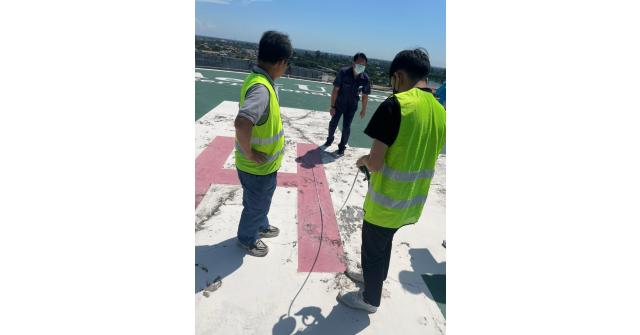 สำรวจพื้นที่ลานจอดเฮลิคอปเตอร์ และเข้าพบผู้อำนวยการโรงพยาบาลอุดรธานี